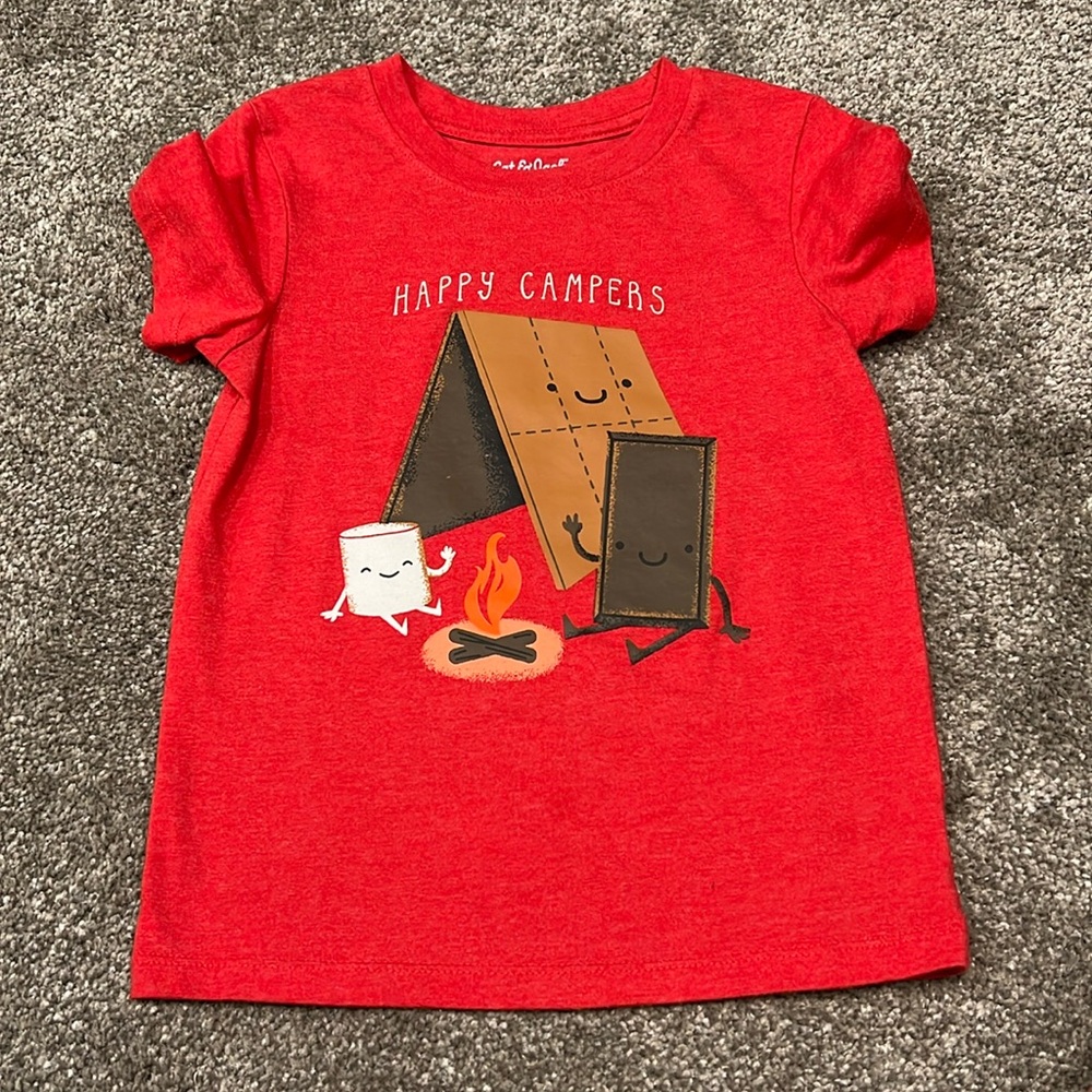 Happy Campers tshirt cat and Jack size 4T